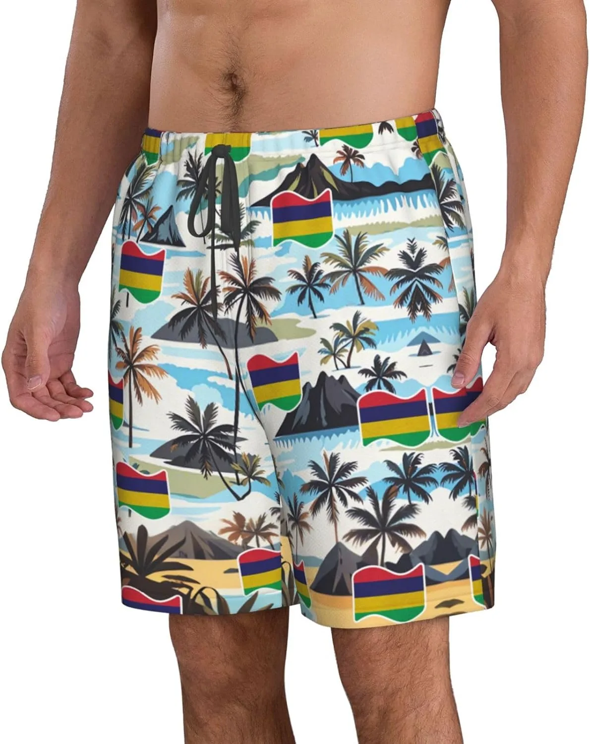 Мужские плавки-шорты с изображением мексиканского флага Мексики Generic, Mauritians Flag — фото 2