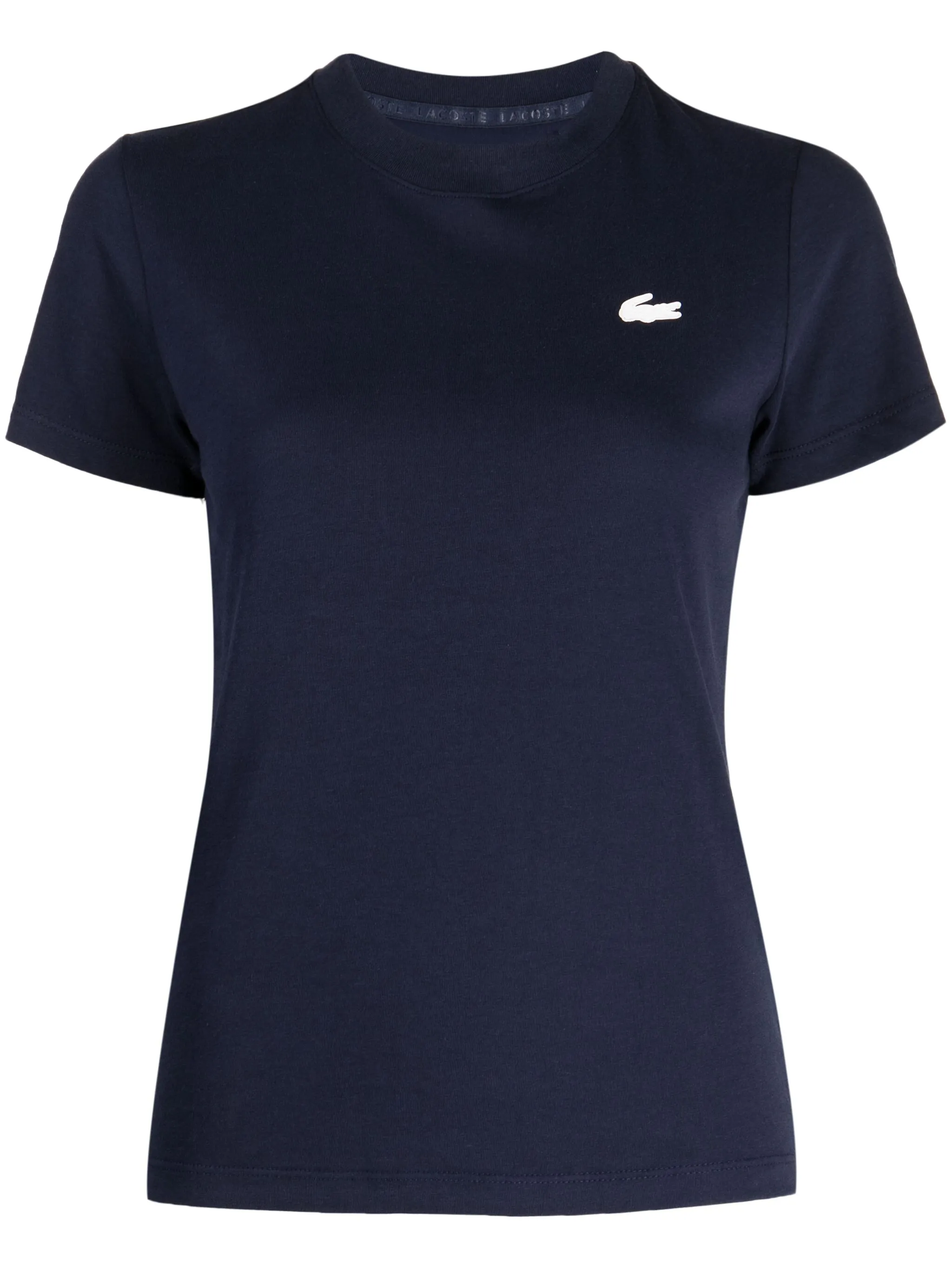 

Хлопчатобумажная футболка с вышитым логотипом Lacoste, синий