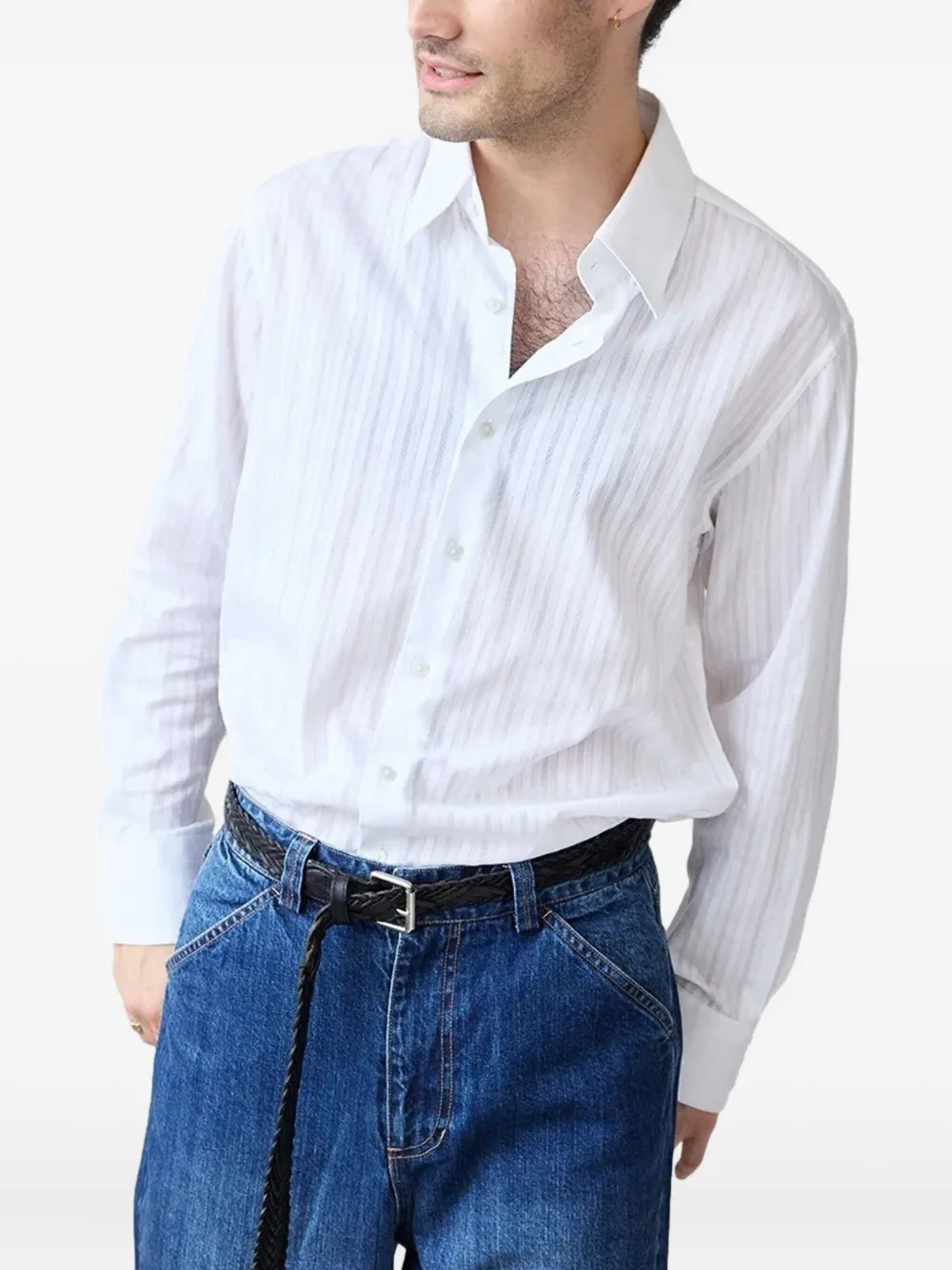 

Полосатая рубашка Carter Young, белый