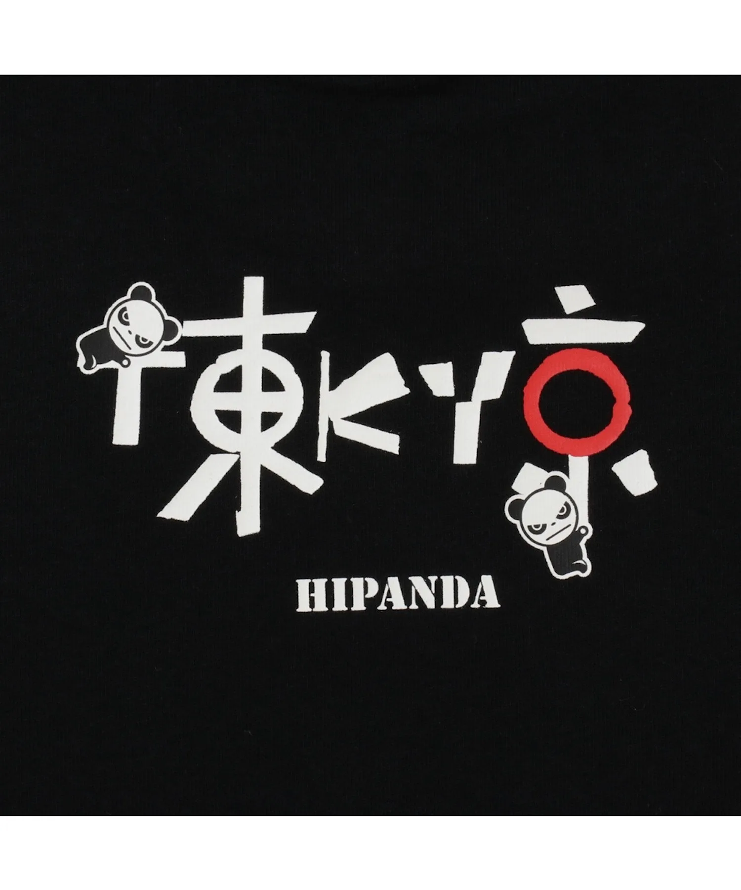 Детская футболка с принтом Tokyo HIPANDA черная — фото 2
