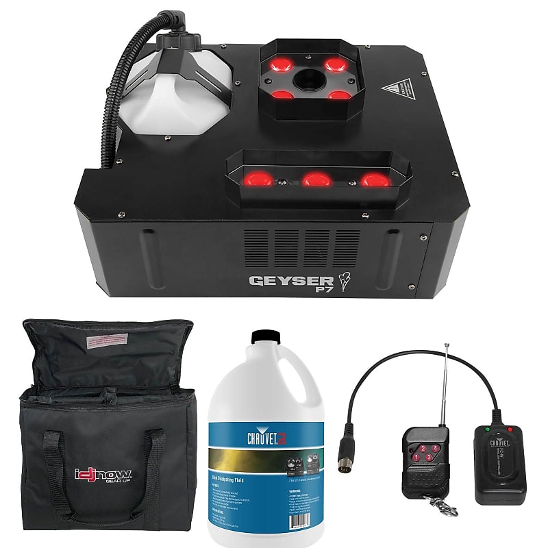 

Дымогенератор Chauvet Chauvet DJ Geyser P7 RGBA+UV Pyrotechnic Effect Fog Machine w Fluid & Case