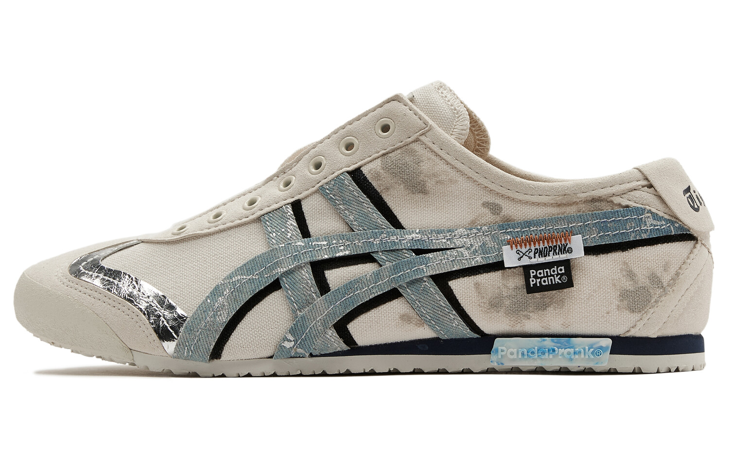 Кроссовки Onitsuka Tiger MEXICO 66 Lifestyle Shoes Unisex Low-top Meter/Black/Blue, бежевый/черный/синий