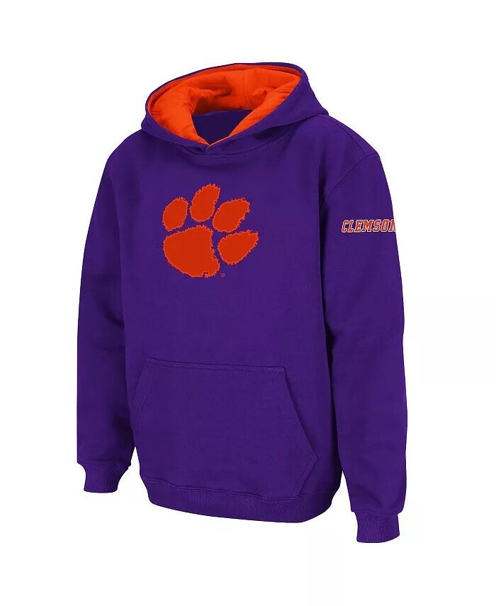 

Толстовка с капюшоном и большим логотипом Big Boys Clemson Tigers Stadium Athletic, серый