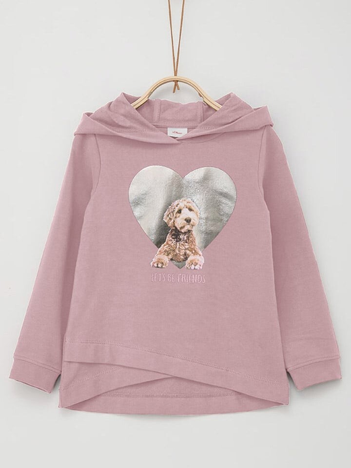 

Пуловер с капюшоном s.Oliver Hoodie, розовый