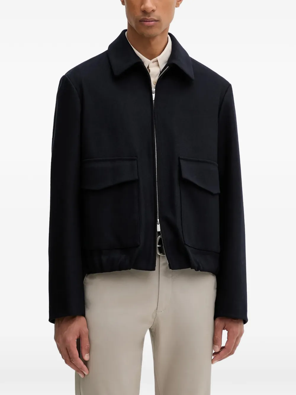 

Куртка на молнии с клапанами на карманах Barena, синий