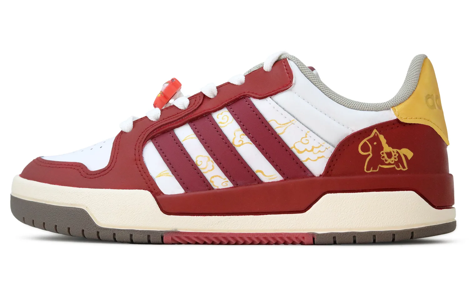 Adidas ENTRAP Red Horse Brings Blessings, китайский Новый год CNY новая модель Cushioning Balance Abrasion Resistant низкие кроссовки