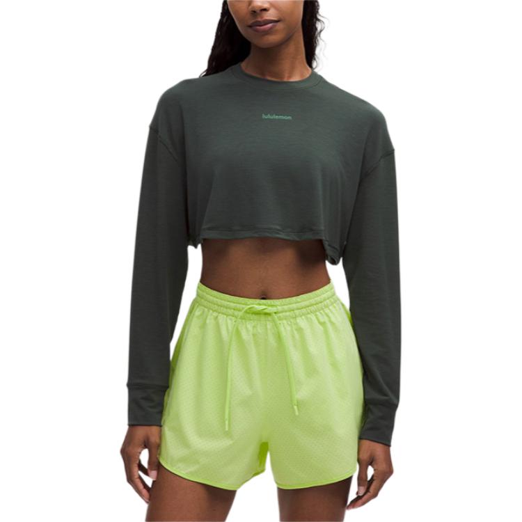 

Футболка с рукавом дроп-шоулдер для женщин Lululemon, rainforest зеленый/rnfg