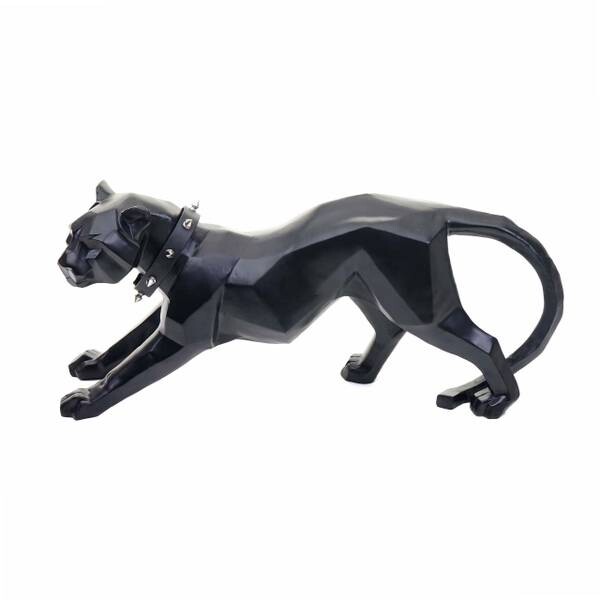

Декоративная фигурка HWC Leopard D36 mit Halsband, черный матовый
