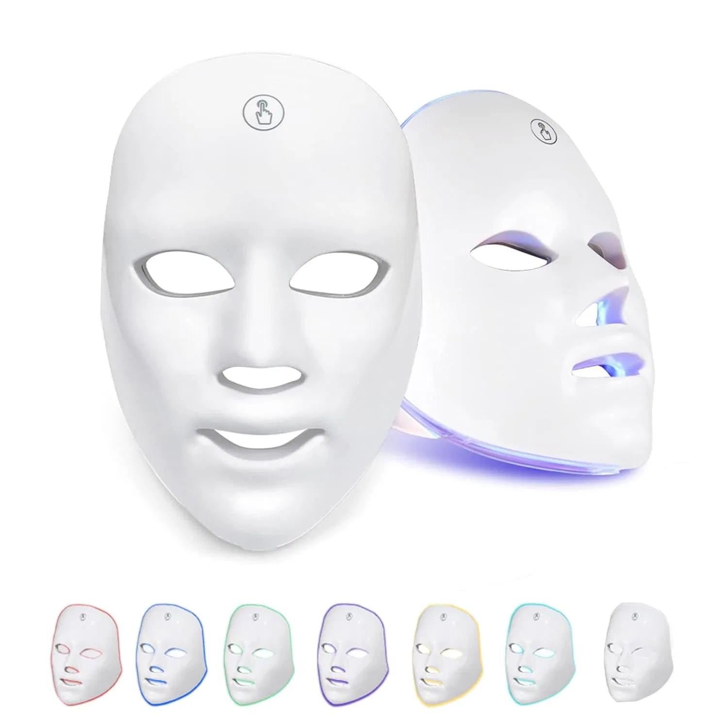Маска для лица Guozyly — LED с 7 цветами фотонной терапии , White