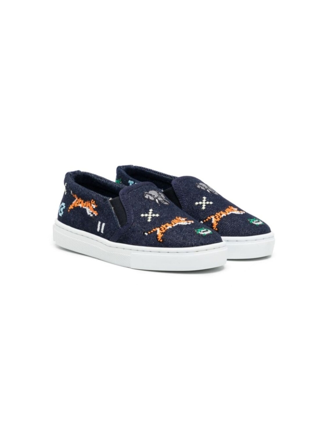 

Канва Jungle Game с пиксельной вышивкой Кроссовки Kenzo Kids, синий