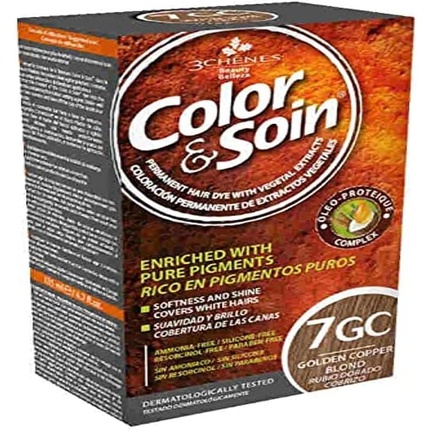 

Les 3 Chenes Color & Soin Перманентный цвет волос Медный золотистый блонд 7 г Les 3 ChÊNes