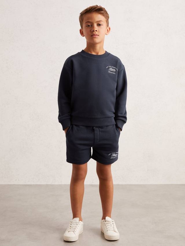 

Детские джоггеры из смесовой ткани Moor Cotton Reiss, Washed Blue