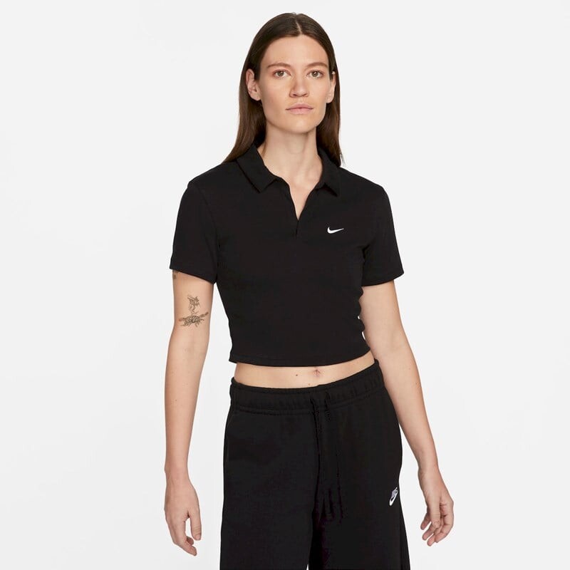 

Футболка-Поло из прочной ткани W nsw essntl ss Nike, черный