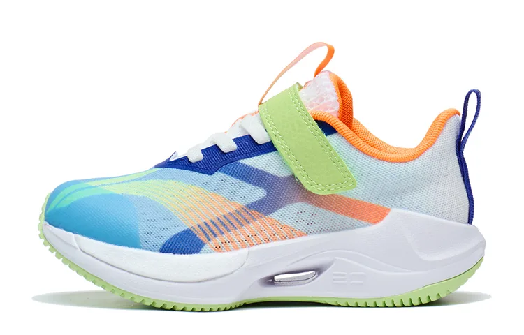Li-Ning YOUNG Li-Ning BOOM Technology Cushioning Rebound легкие нескользящие детские кроссовки, thin bowl синий/светло-sea синий