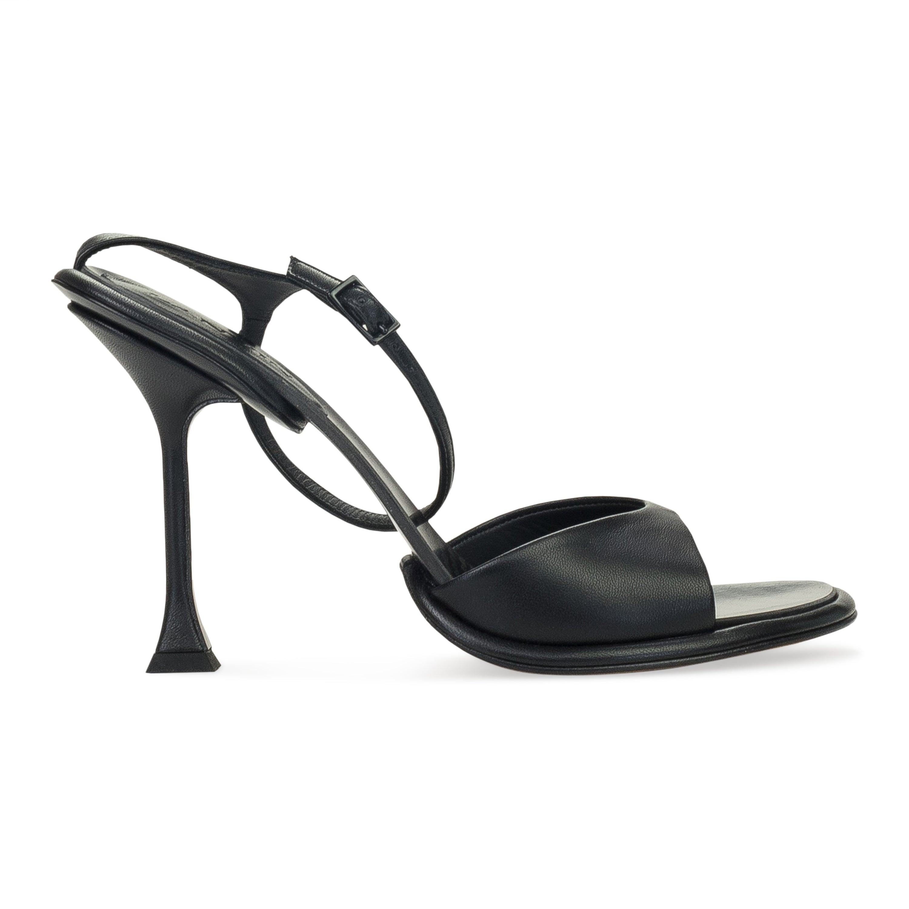 Черные мюли на каблуке 110 мм Lanvin