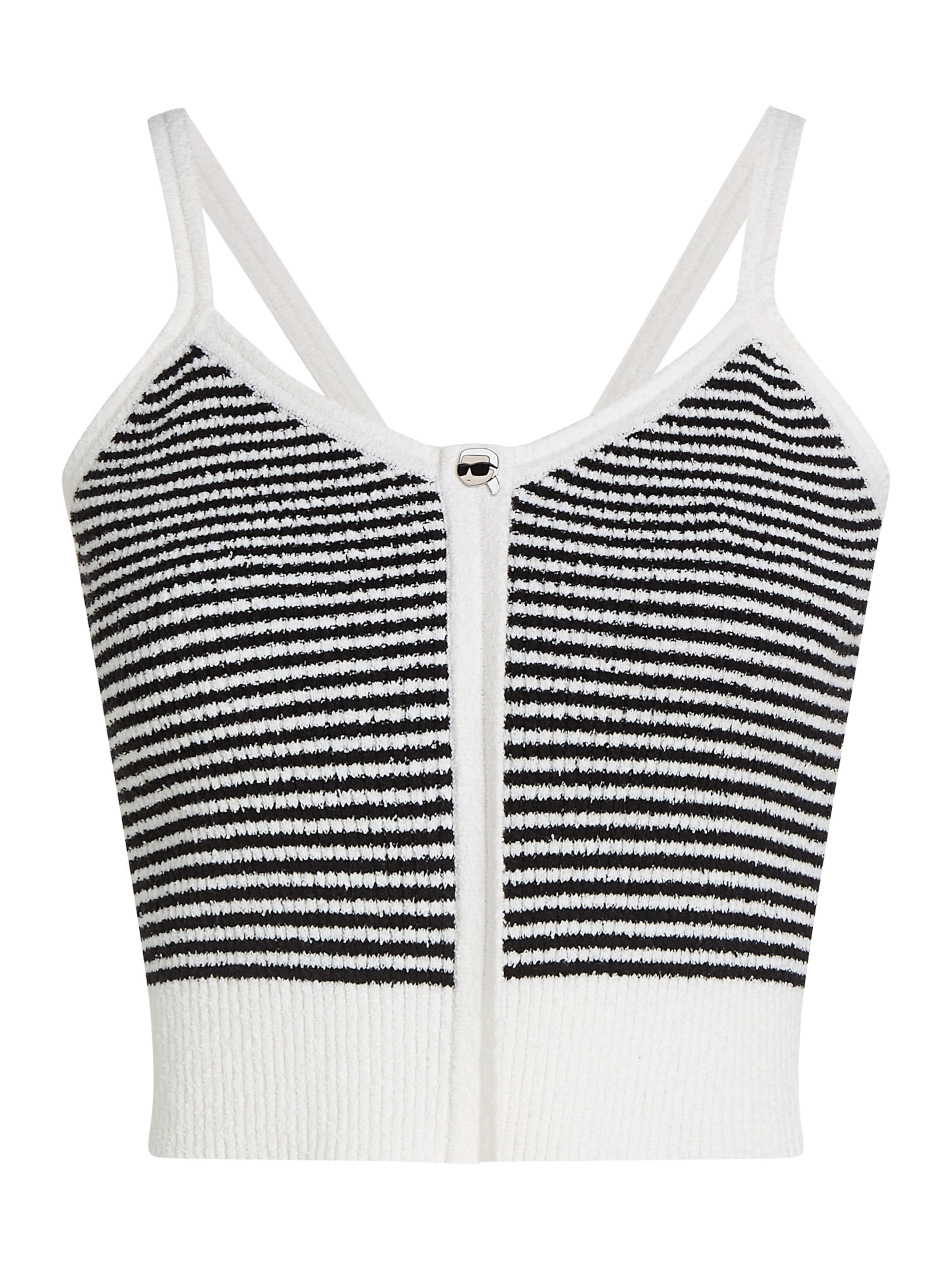 

Karl Lagerfeld Вязаный топ черного цвета