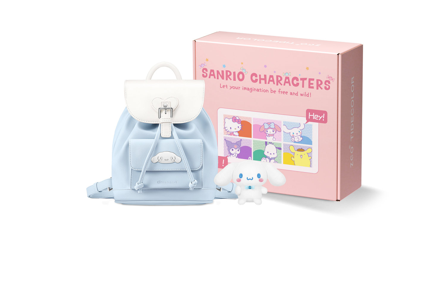 

Zgo Сумка ведро из полиуретана, Cinnamoroll-Sky Blue