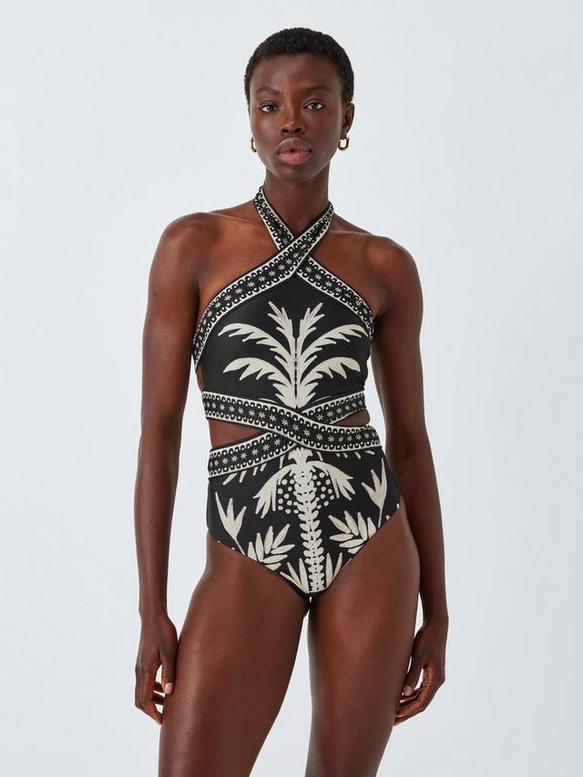 

Купальник Oasis с ажурными вставками John Lewis, Black