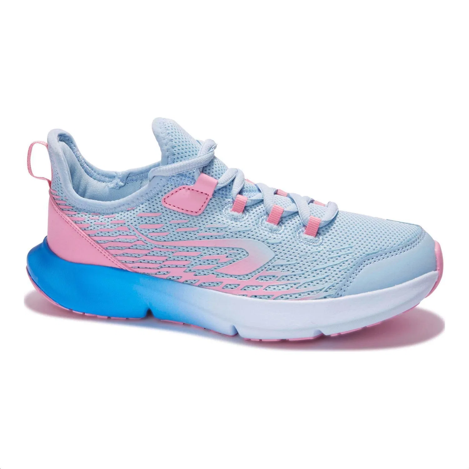 Детские кроссовки для бега Slip Resistant Anti Kick Cushioning DECATHLON сине-розовые — фото 3