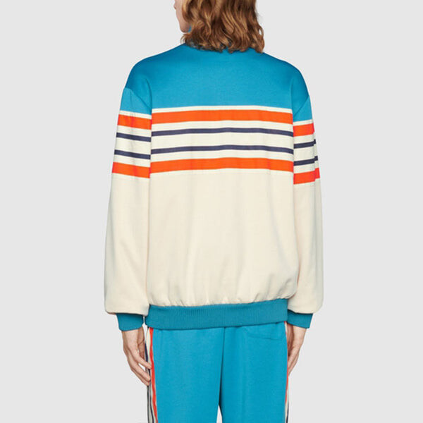 Куртка interlocking g stripe jacket 'light blue ivory' Gucci, голубой — фото 3