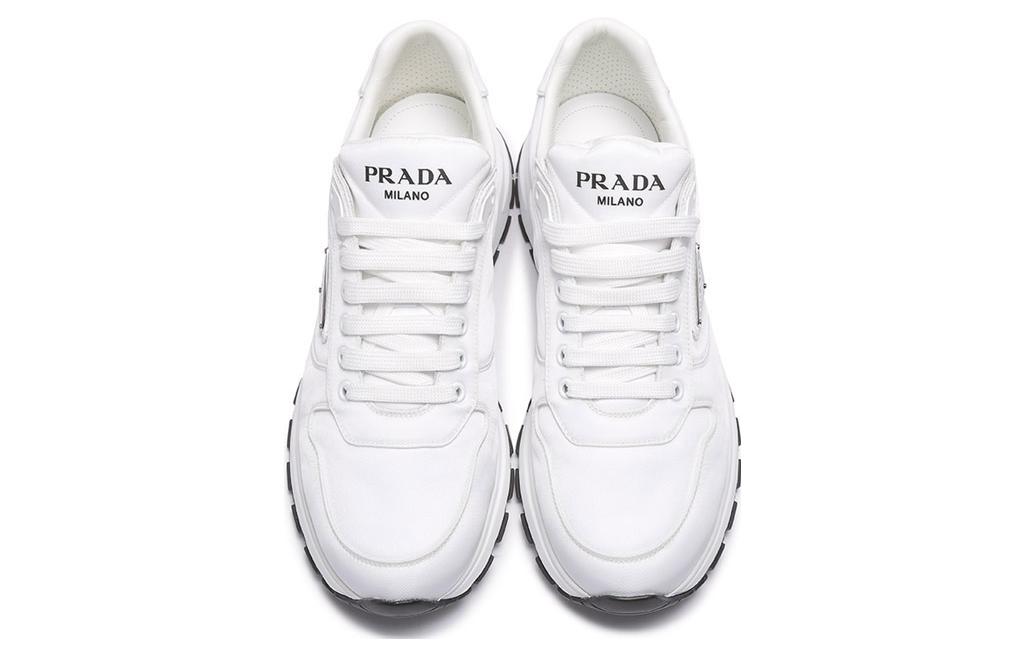 Мужские спортивные повседневные кроссовки PRADA с амортизацией черно-белые — фото 4