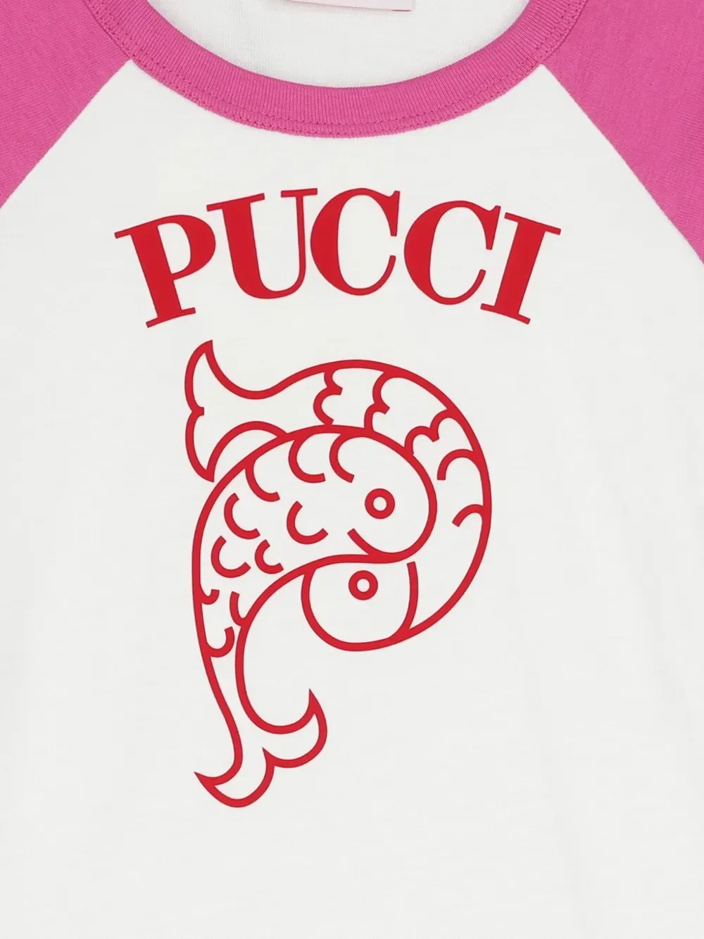 Платье с оборками и логотипом Pucci Junior, белый — фото 3