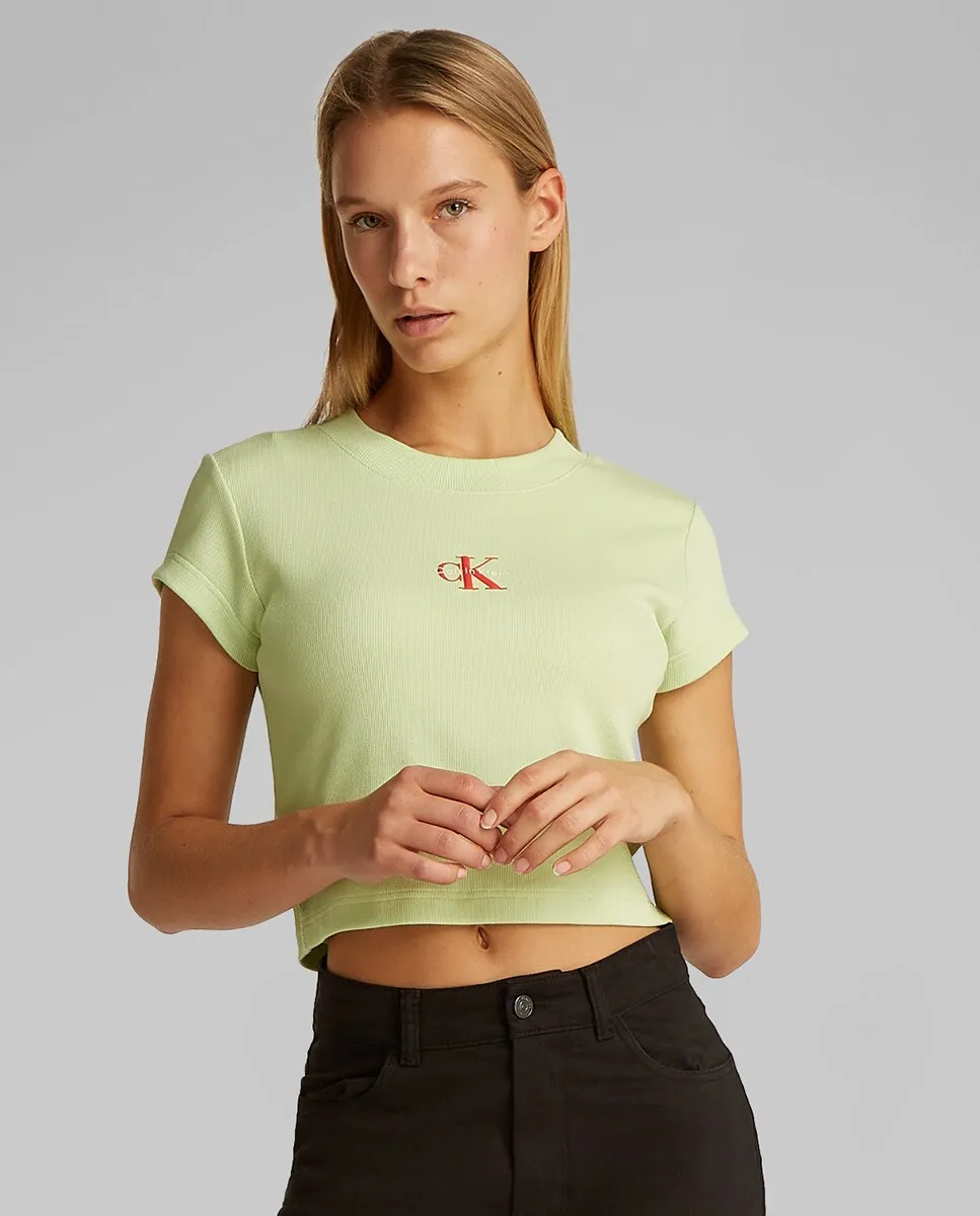 

Женская футболка с логотипом Calvin Klein Jeans, зеленый