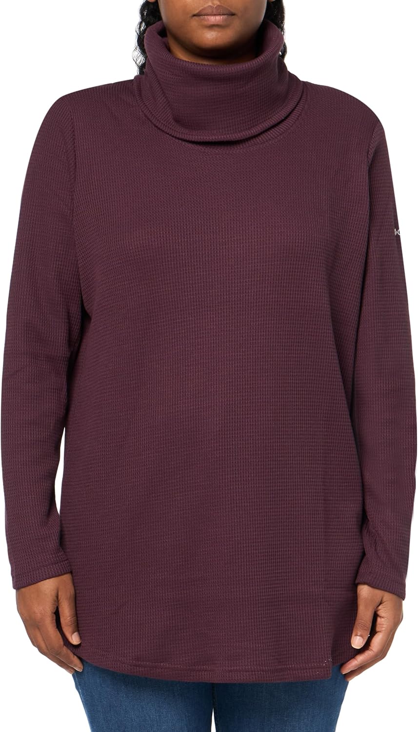 

Columbia Womens Holly Hideaway Waffle Cowl Neck Pullover, Moonvista