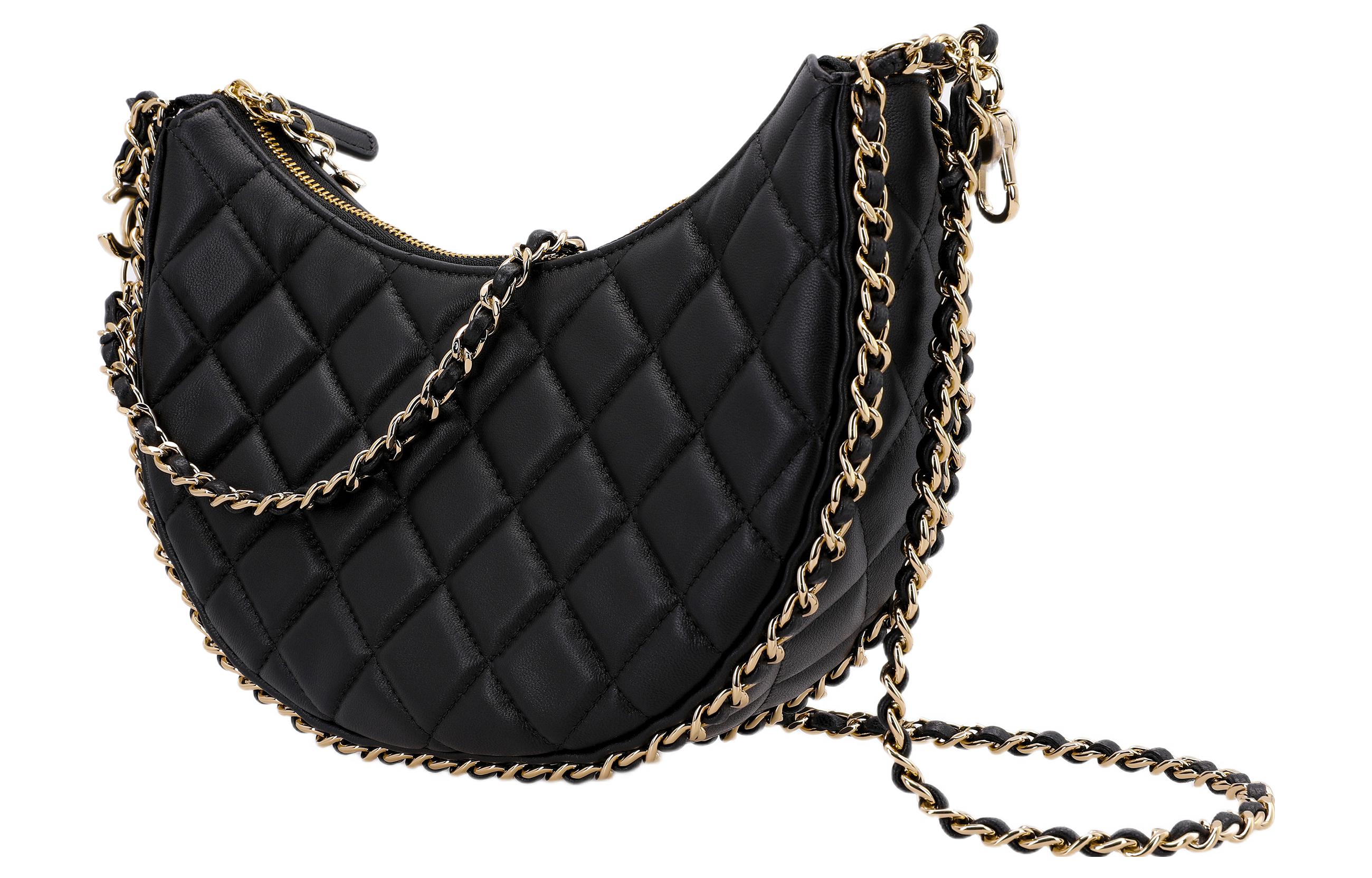 CHANEL Барашек Сумка-пельмень Сумка-торба Кроссбод сумка Женская черная плечевая сумка — фото 2