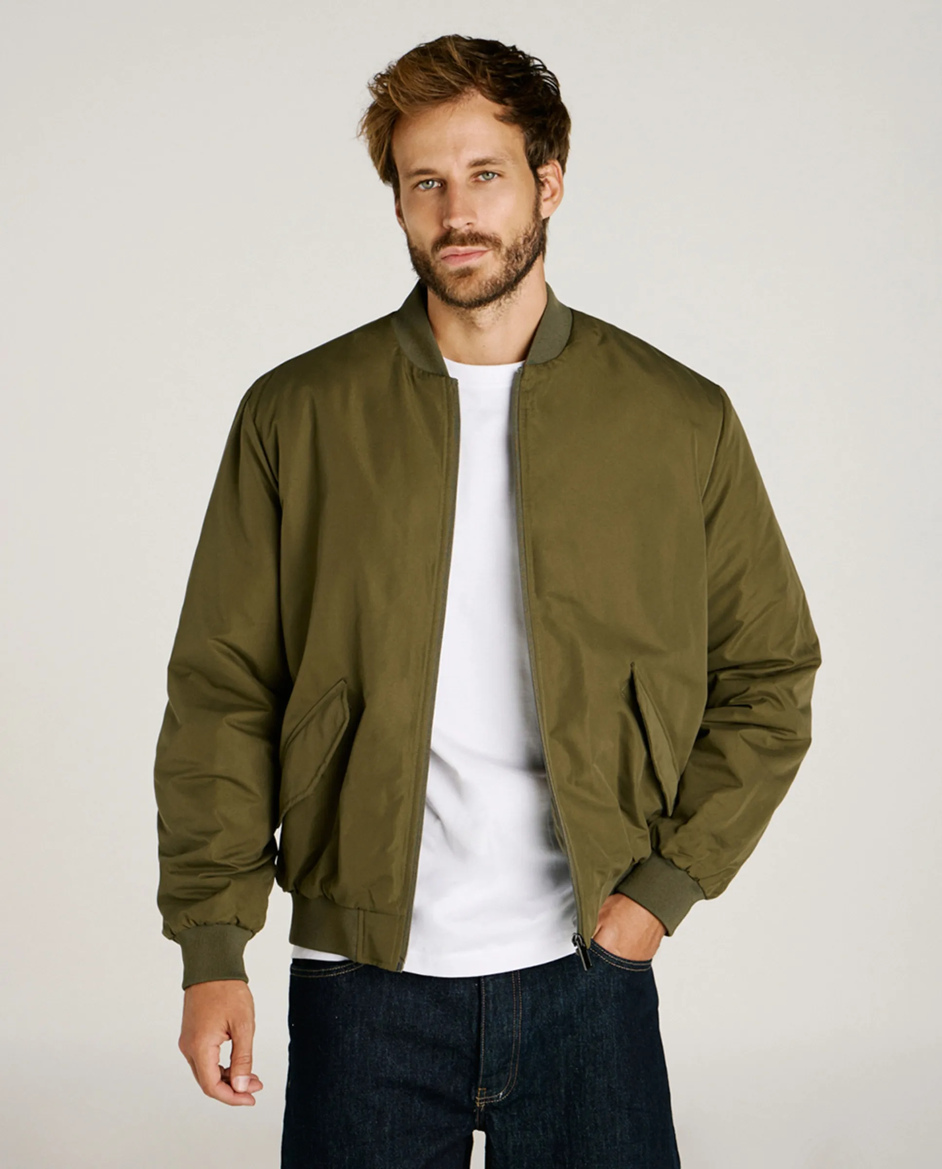 

Легкая мужская куртка бомбер стандартного кроя Only & Sons, зеленый