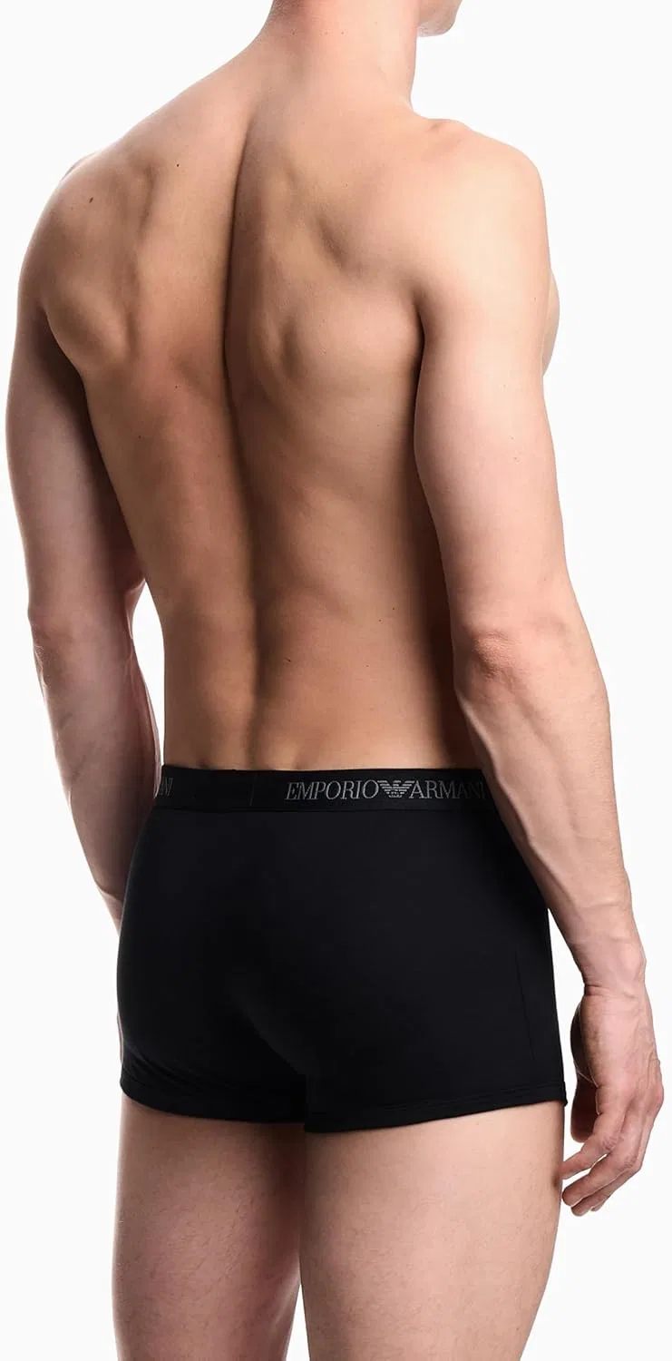 Трусы Emporio Armani хлопковые, Black/Shade-black/Black — фото 2