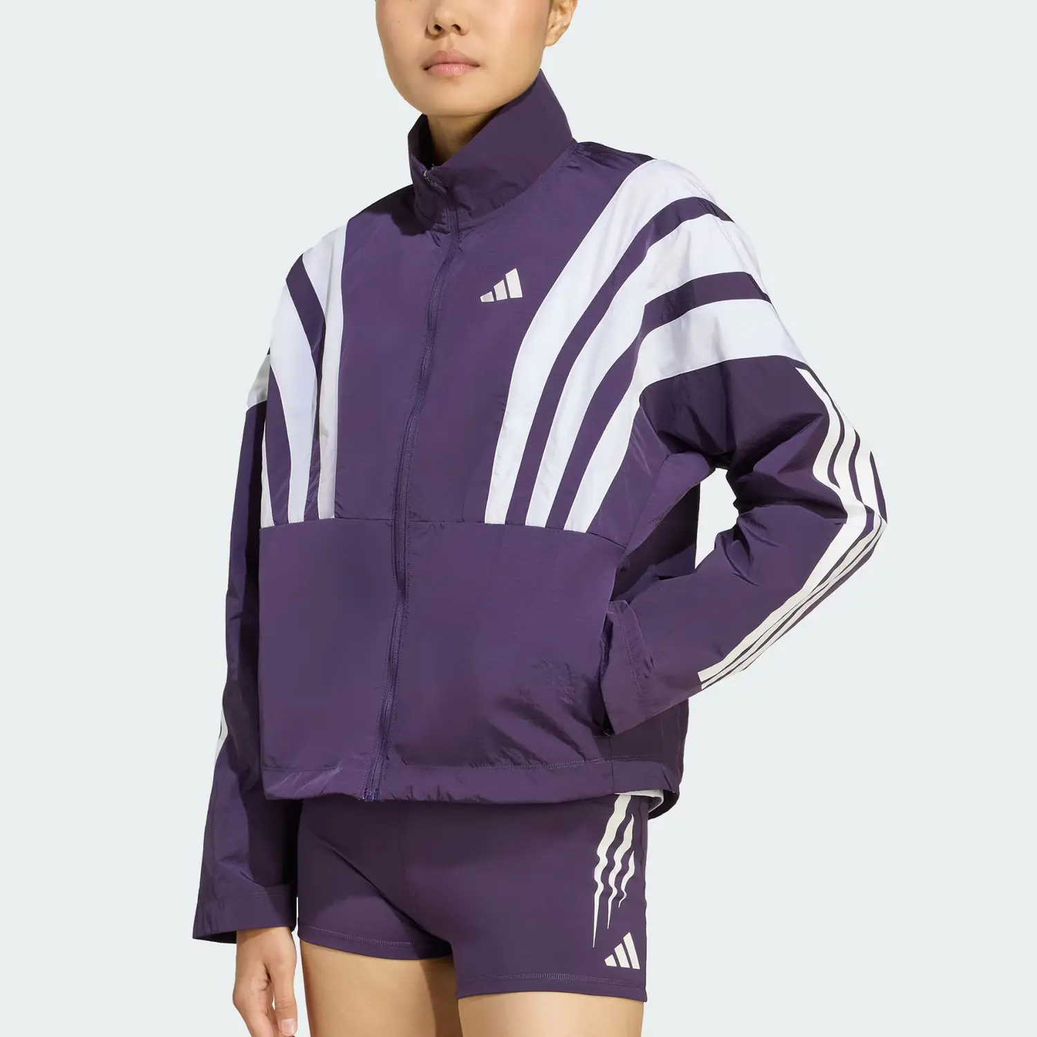 Adidas Женская куртка Adizero Аврора Сливовая, Aurora Plum Purple — фото 3