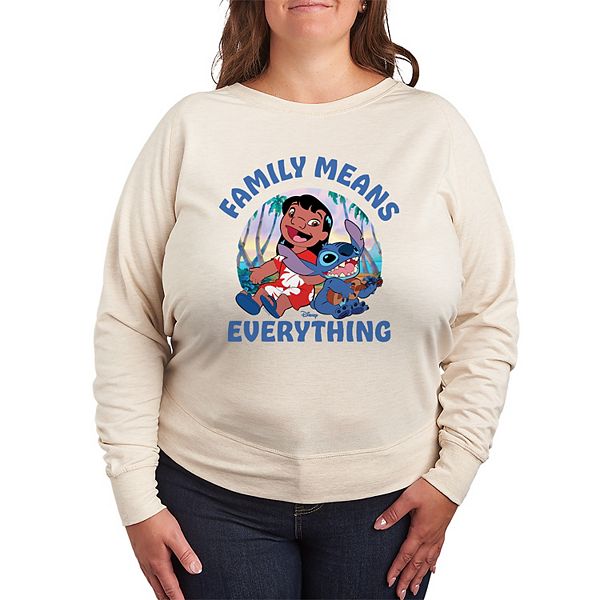 

Футболка Lilo & Stitch Plus Size Family Means Everything с длинным рукавом Disney