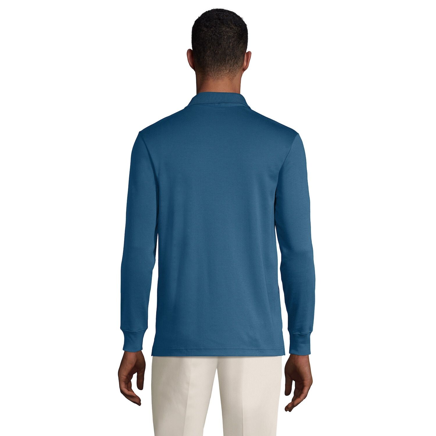 

Мужская футболка-поло Lands End Soft Supima Lands' End, черный