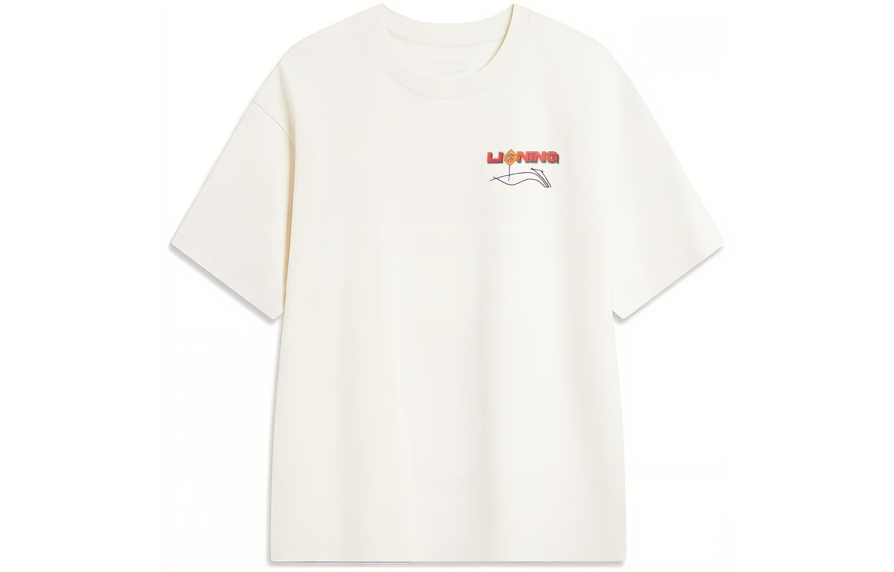 

Футболка для скейтбординга LiNing мужская Ecru