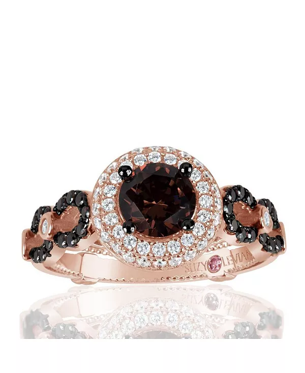 

Кольцо Suzy Levian из стерлингового серебра с кубическим цирконием Suzy Levian New York, brown