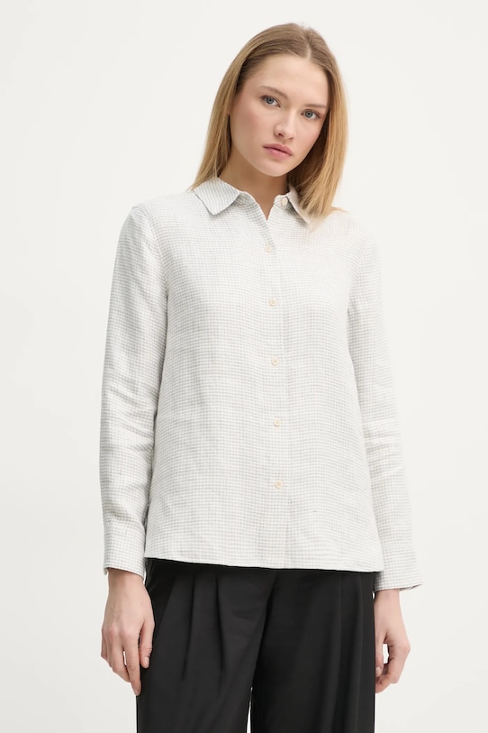 

Льняная рубашка Theory, серый