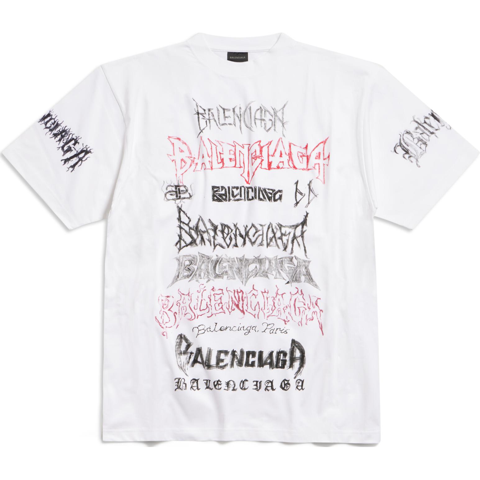 Футболка SS24 свободного кроя мужская белая Balenciaga — фото 4