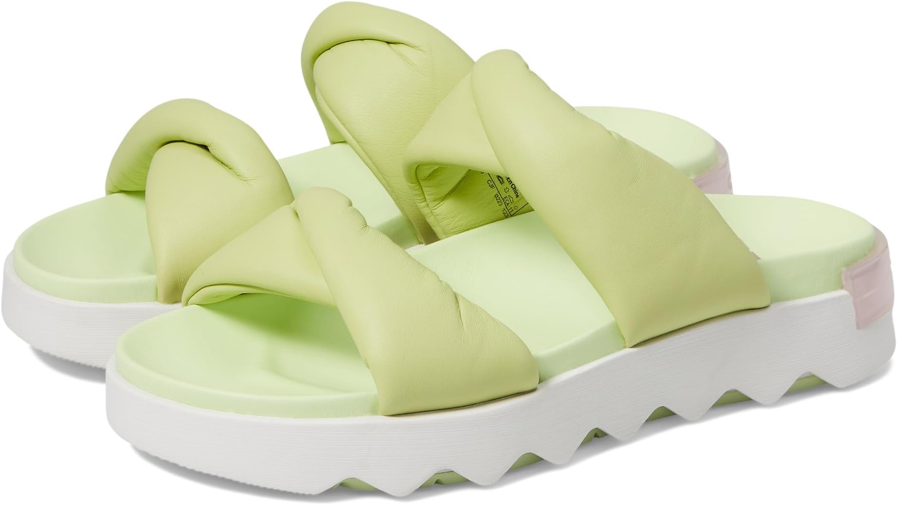 

Сандалии SOREL Viibe Twist Slide, цвет Luminous Lime/Whitened Pink