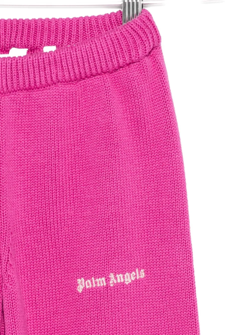 Трикотажные брюки из пальмового дерева Palm Angels Kids, розовый — фото 3