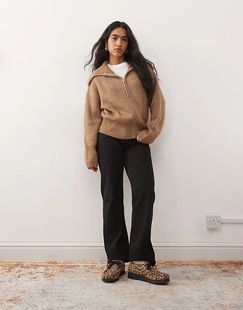 

COLLUSION трикотажный кардиган на молнии из бисквита