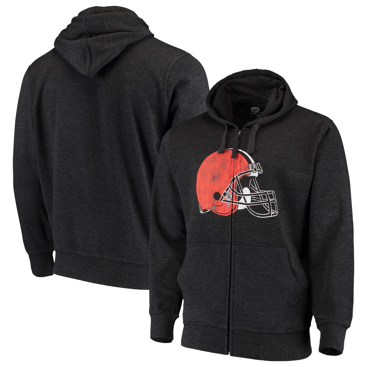 

Мужская толстовка с молнией во всю длину и логотипом G-III Sports by Carl Banks Charcoal Cleveland Browns Primary Logo Starter