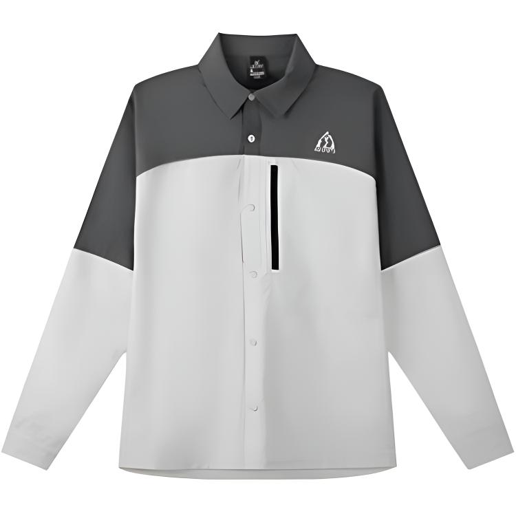 

361° Рубашка мужская Mouse Gray/Lighthouse Gray с тонким лацканом