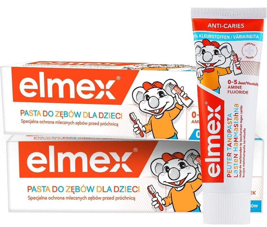 

2x75 мл Детская зубная паста ELMEX Защита молочных зубов 0-5 лет 150 мл