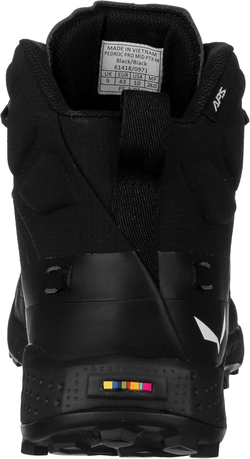 Мужские трекинговые и походные ботинки Salewa Pedroc Pro Powertex водонепроницаемые, черный — фото 4