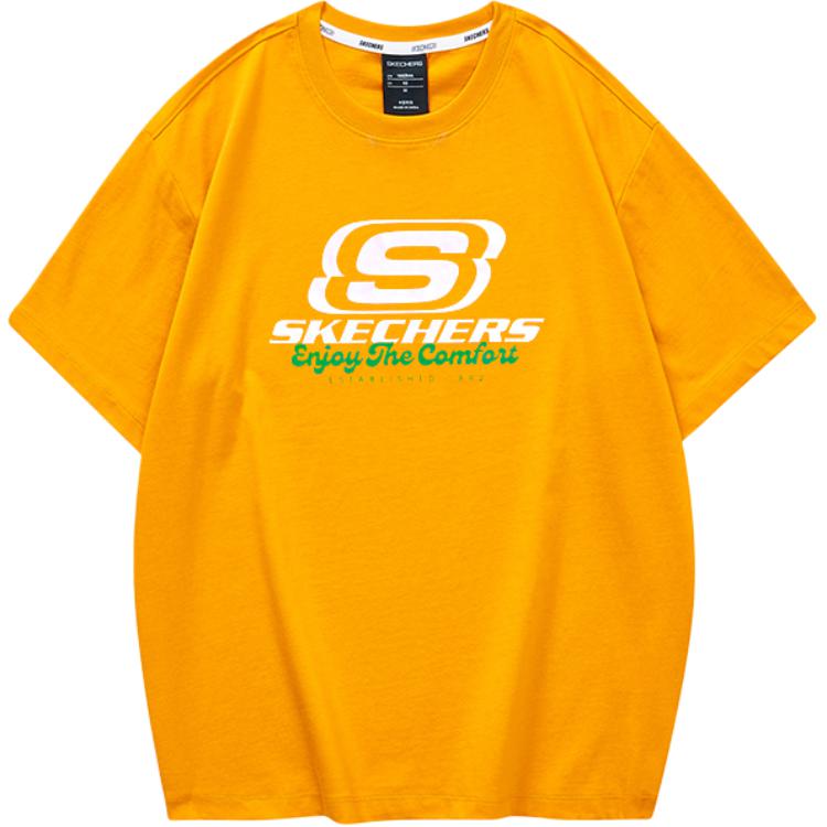 

Яркая футболка унисекс Кадмий желтый Skechers, Кадмий желтый-00H4