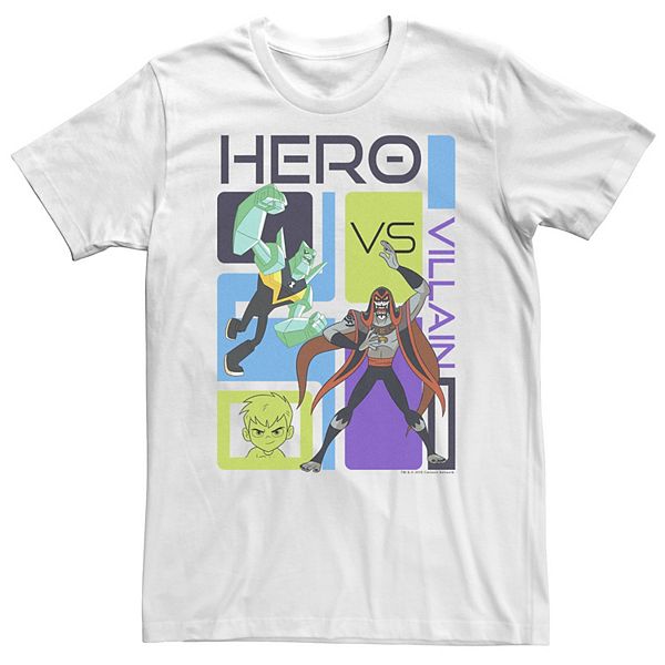 

Футболка Big & Tall Cartoon Network Ben 10 Hero vs Villain Panels Licensed Character