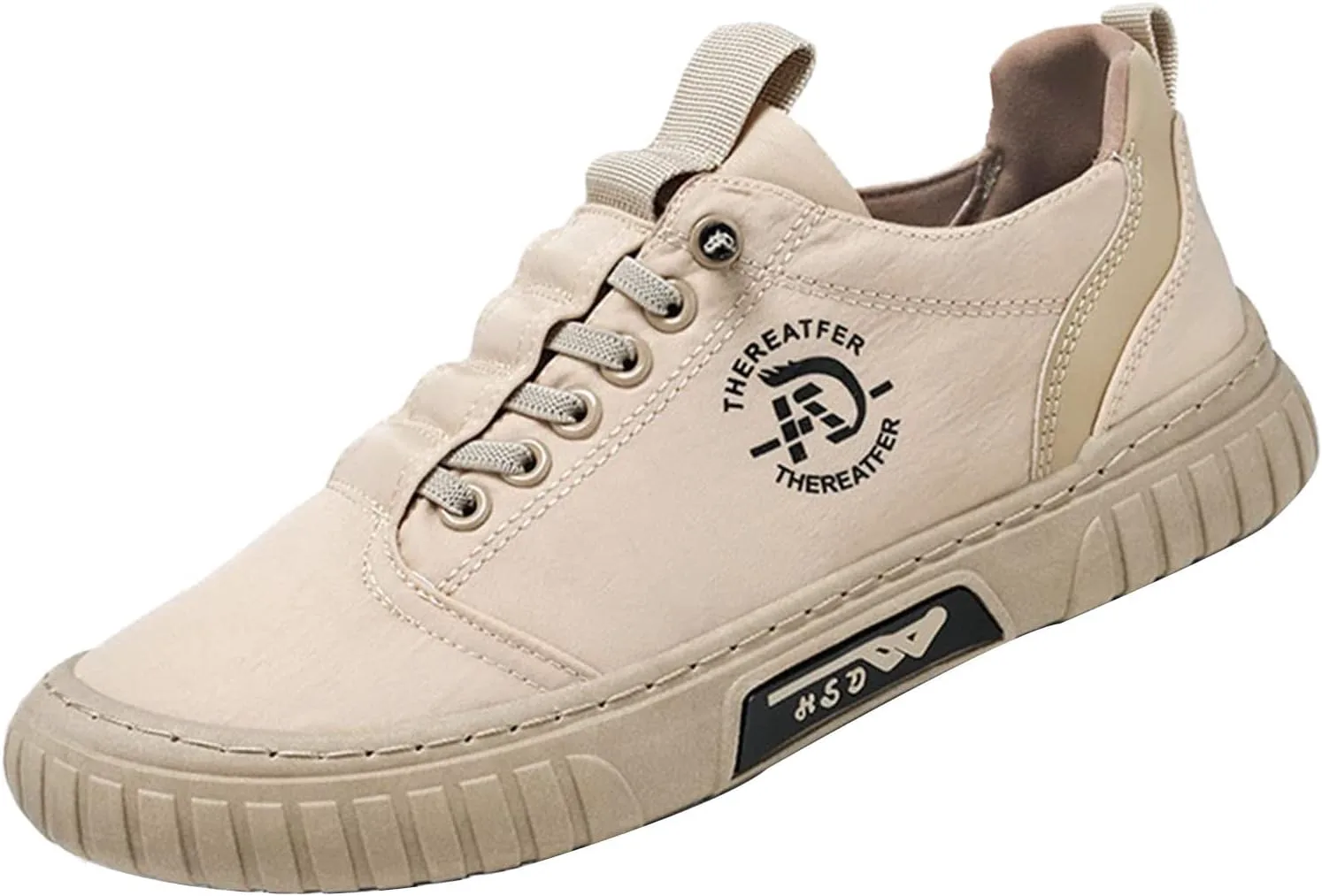 Мужские кроссовки AngryMonkey Hopomart Summer Casual, дышащие, для лета, новые 2022 года, для активного отдыха на улице, с нескользящей подошвой, низкие спортивные для бега, хаки — фото 4