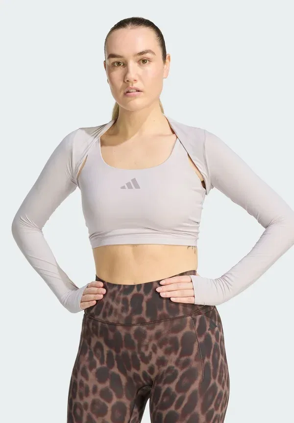 Топ Adidas Performance Power Essentials Workout Contour Shrug Long Sleeved, ледяной фиолетовый