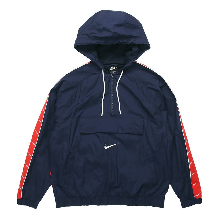 

Куртка Nike Sportswear Big Swoosh Hooded Long Sleeve Color Block Jacket Cd0420-451 Colorblock, красный